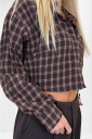 camicia crop flanellata sarah